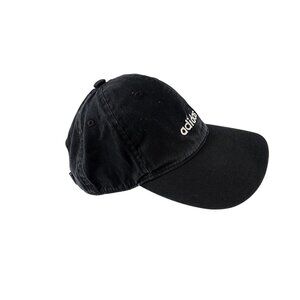 WOMENS lightweight BLACK ADIDAS HAT ONE SIZE ADJUSTABLE PONYTAIL100% COTTON OSFW